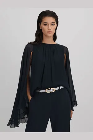 Reiss Francesca Plisseret Cape Style Top34