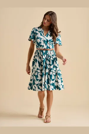 Brakeburn Woodland Leaves Knee Length Dress42