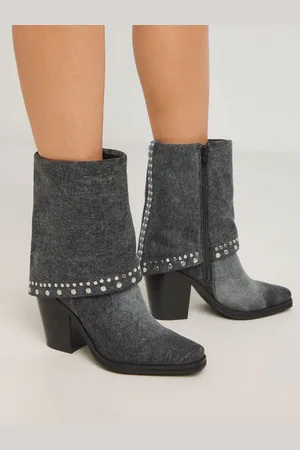 Simply Be Western Cuff Besat Ankel Støvler I Bred pasform