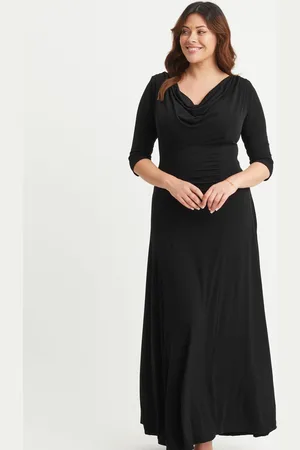 Scarlett & Jo Cowl Neck Bustle Back Maxi Gown46