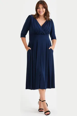 Scarlett & Jo Helena Solid Midi Dress46