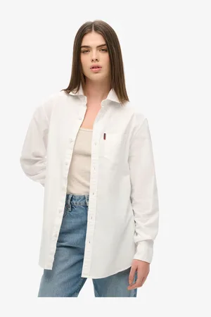 Superdry Oversized Langærmet Oxford Skjorter42-44