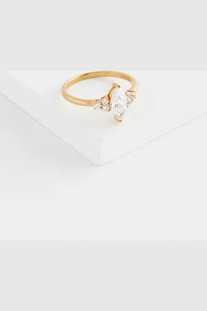 Next Vermeil Sterling Sølv Premium Collection Marquise Stone RingS