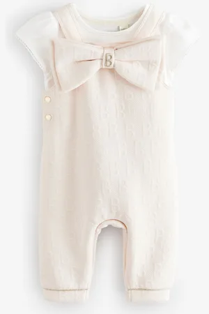 Ted Baker Bow Dungarees and T-Shirt SetOp til 3 måneder (50 - 62cm)
