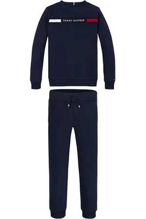 Tommy Hilfiger Ribstrikket Sweatshirt og joggersæt med snoretræk10 år (140cm)