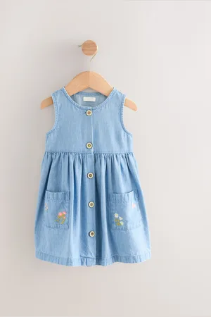 Next Sleeveless Pocket 100% Cotton Dress (3mths-8yrs)8692cm