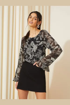 Friends Like These Langærmet Flæsekant Chiffon Bluse48