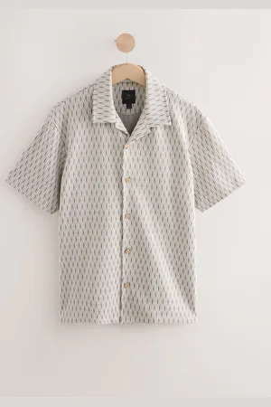Next Cubansk krave tekstureret jersey kortærmet skjorteXX-Large