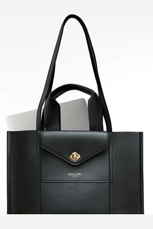 Luella Grey Giselle Laptop Tote Black Bagen
