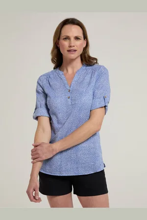 Mountain Warehouse Womens Petra Printed 3/4 Sleeve 100% Cotton Shirt42
