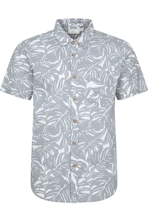 Mountain Warehouse 100% Økologisk Bomuld Tropical Printed Herre Kortærmet Skjorterlarge