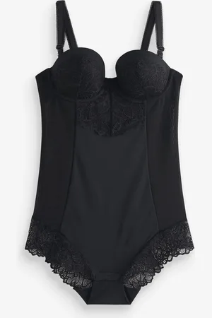 Next Tætsiddende body med shapewear og blonder70B