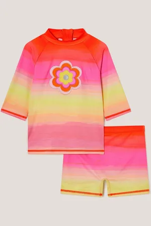 Monsoon Flower Ombré UPF 50+ Rash Vest and Swim Shorts Set146152cm