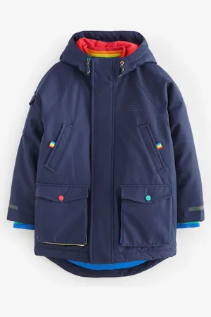 Little Bird Rainbow Trim Shower Resistant Parka Jacket7 - 8 år (122 - 128cm)