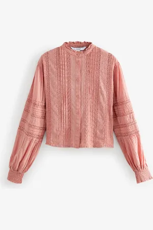 Next Long Sleeve Ladder Insert 100% Cotton Blouse48