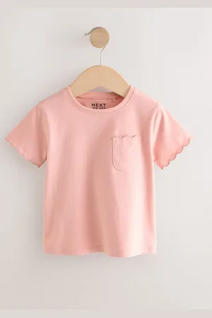 Next 100% Cotton Print Short Sleeve Scallop T-Shirt (3mths-7yrs)6268cm