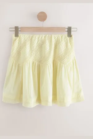 Next Lace Detail Mini 100% Cotton Skirt46xltall