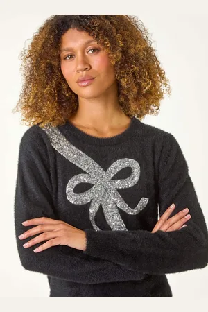 Roman Sequin Bow Detail Festive Christmas Jumper42