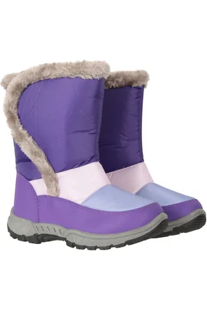Mountain Warehouse Caribou Kids Faux Fur Trim Sherpa Lined Snow Støvler