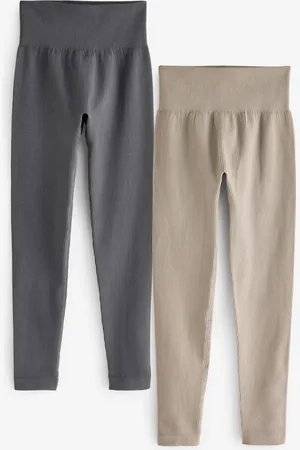 Next Ribbede højtaljede leggings 2 PakkeM Reg
