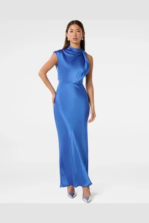 Forever New Sienna Høj hals Satin Maxikjole36