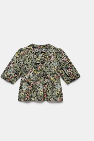 mint&berry Floral Print Tie Topxlarge