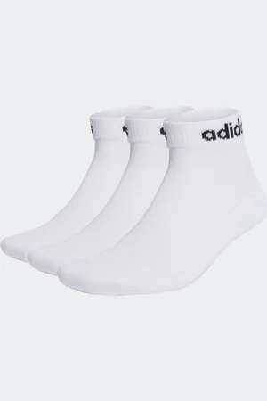 adidas Linear Ankle Cushioned Socks 3 PackUK 12.5 - 1