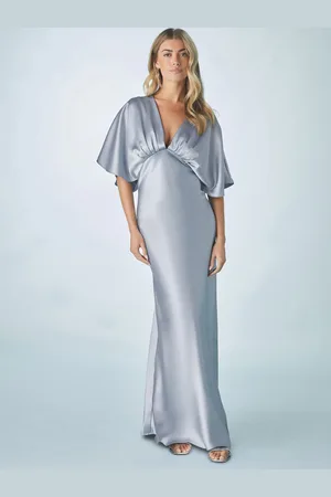 Next Brudepige Satin Flutter Sleeve Maxikjole42