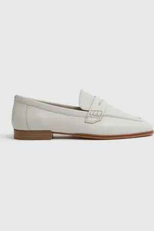 Reiss Angela Leather-Cotton Loafers