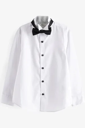 Next Long Sleeve Smart Shirt with Bowtie (3-16yrs)9 år (134cm)