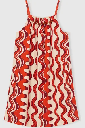 Reiss Ria Cotton Bead-Detail Printed Dress116122cm