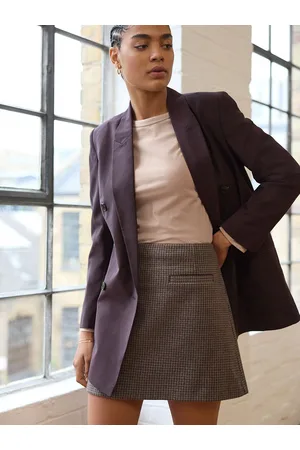 Next Brushed Check Mini Skirt42 R