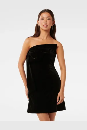 Forever New Maia Velvet Bow Mini Dress36