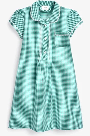 Next Cotton Rich Button Front Lace Ternet School Kjole (3-14år)9 år (134cm)