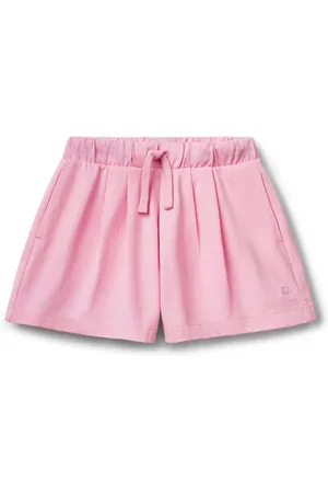 Benetton Girls Pink Elasticated 100% Cotton Jersey Shorts (6-14 yrs)122128cm