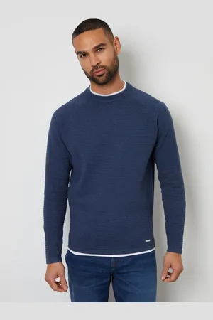 Threadbare Textured Raglan Mock T-Shirt Crew Neck Jumperlarge