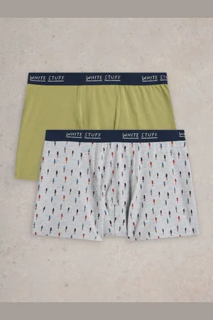 White Stuff Plain & Print Boxers 2 PackXL