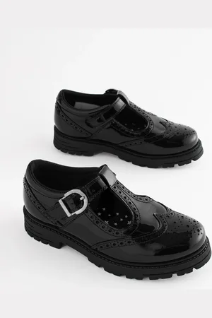 Next Leather T-Bar School Shoes