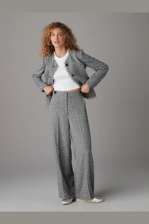Next Boucle teksturerede brede bukser42 R
