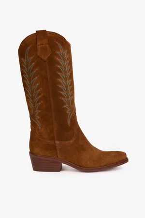 PENELOPE CHILVERS Goldie Broderede Cowboy Brun Støvler
