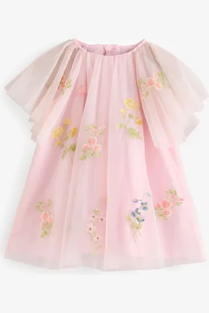 Next Angel Sleeve Embroidered Mesh Dress (3mths-8yrs)3 - 4 år (98 - 104cm)