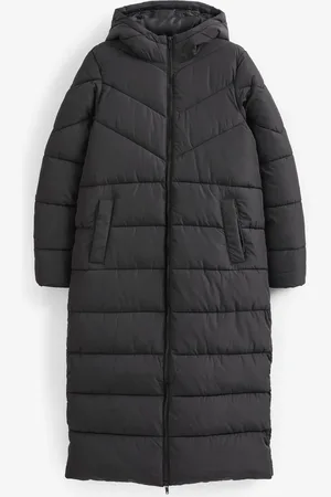 Noisy May Maxi Length Polstret Quiltet Med hætte Coat40