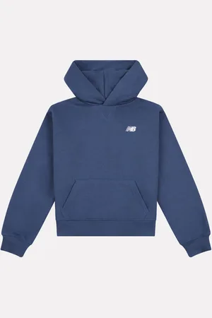 New Balance Small Piger Brush Back Logo Hættetrøje7 - 8 år (122 - 128cm)