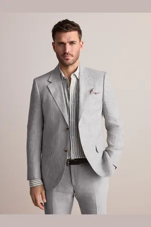 Next Slim Fit Leomaster Italiensk Stof Jakkesæt Jakke46 Lang (UK 36 L)