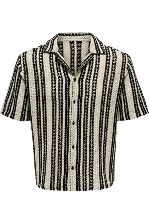 Only & Sons Crochet Short Sleeve Summer Shirtmedium