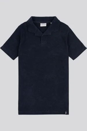 U.S. Polo Assn. U. S. Polo Assn. Boys 100% Cotton Terry Reverse Collar Polo Shirt152158cm