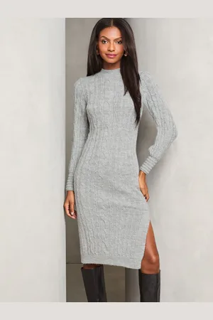 Lipsy London Longline Side Split Cable Strikket Kjole38