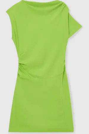 Reiss Freya Asymmetric Ruched Mini Dress40