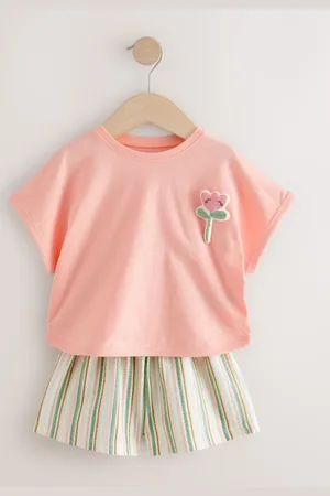 Next 100% Cotton Short Sleeve Top and Shorts Set (3mths-7yrs)8692cm