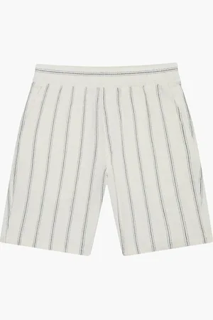 French Connection 100% Cotton Striped Knit Stretch ShortsMiddel